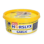 Bloc de lins pentru cai, ca recompensă, 650 g – Horslyx Mini Knoflook