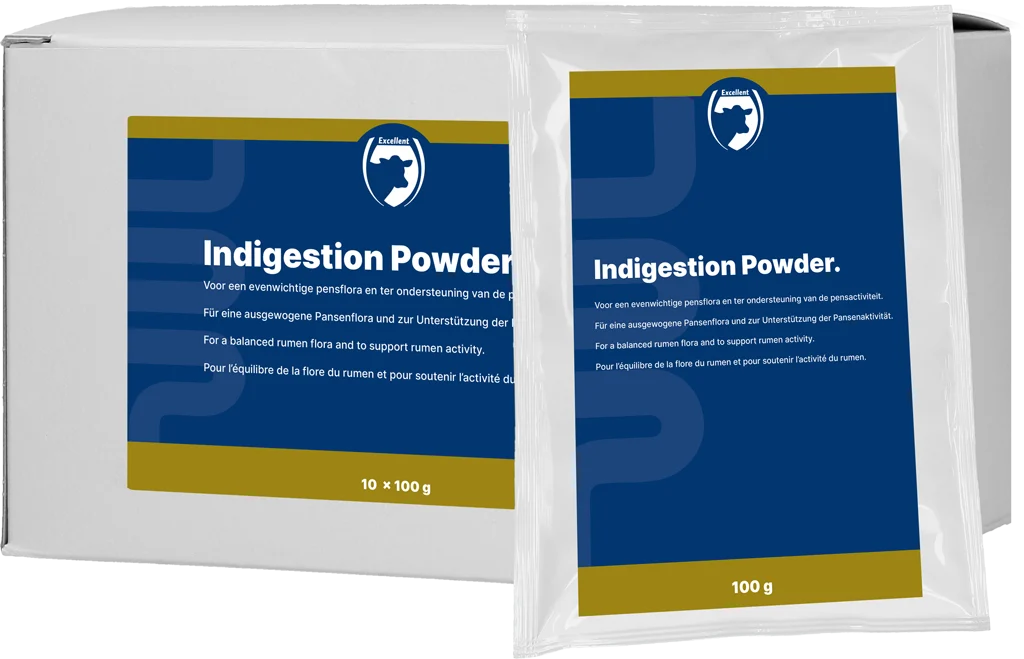 Pulbere pentru rumegare pentru bovine, 10 x 100 g – Excellent Indigestie Poeder - imagine 1