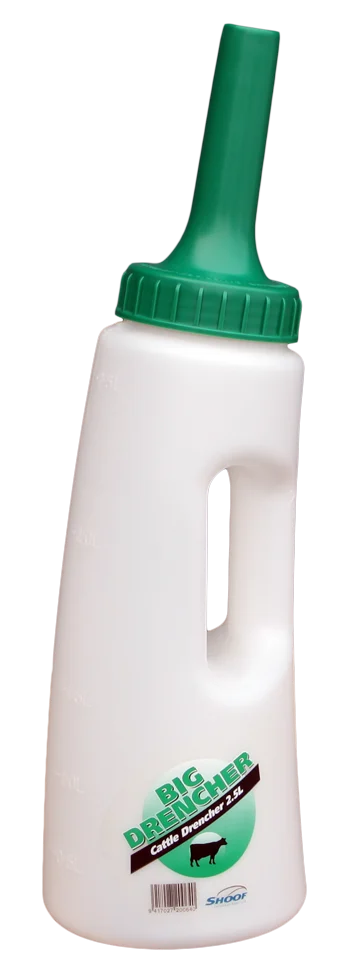 Flacon de administrare orală Easy Drencher Big pentru bovine și viței, complet, 2,5 l, verde - imagine 1
