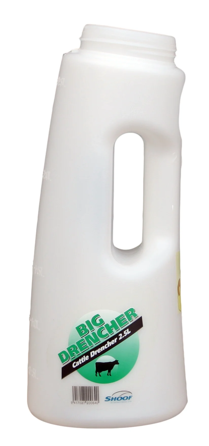 Flacon de administrare orală Easy Drencher Big pentru bovine și viței, complet, 2,5 l, verde - imagine 2