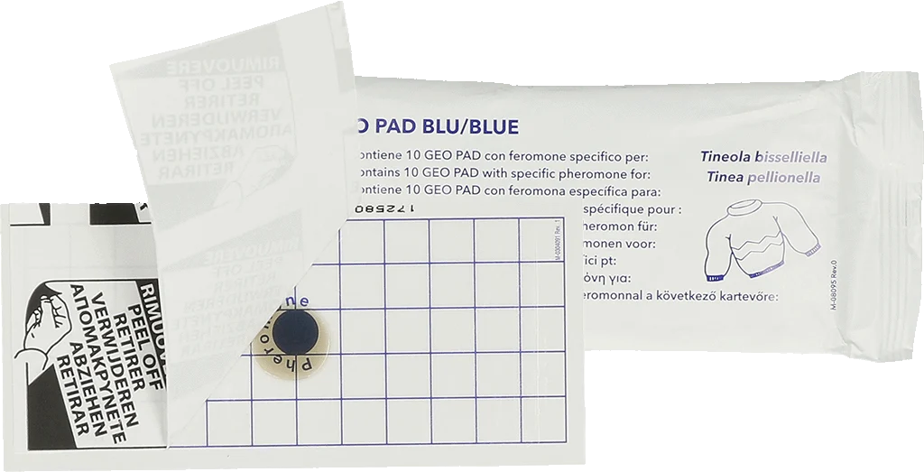 Placă adezivă cu feromoni pentru molii de haine, 13 x 6 cm, 10 bucăți – Hofman Pest Control Geo - imagine 1