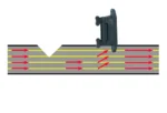 Izolator pentru bandă de 40 mm, cu inserție din cauciuc și carbon, 10 bucăți – ZoneGuard Dura-Lock - imagine 3