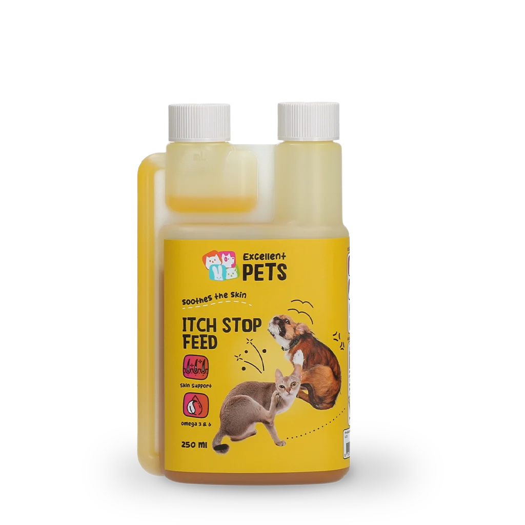 Ulei furajer cu mușețel pentru câini și pisici, 250 ml – Excellent Pets Itch Stop Feed - imagine 1