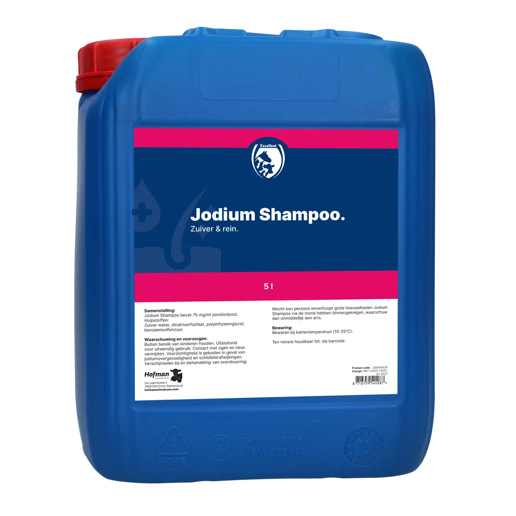 Șampon cu iod pentru blană și piele, 5 l – Excellent Jodium Shampoo - imagine 1
