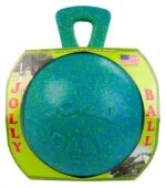 Minge de joacă pentru cai, verde ocean, cu miros de măr, 25 cm – Jolly Pets Jolly Ball - imagine 2
