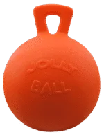 Minge de joacă pentru cai, portocalie, cu aromă de vanilie, 25 cm – Jolly Pets Jolly Ball