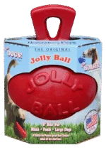Minge pentru cai, roșie, cu autoumflare, 20 cm – Jolly Pets Jolly Ball Dual