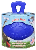 Minge de joacă pentru cai, albastră, cu autoumflare, 20 cm – Jolly Pets Jolly Ball Dual