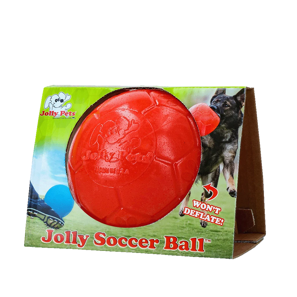Minge pentru aport pentru câini, portocalie, 15 cm – Jolly Pets Jolly Soccer Ball - imagine 1