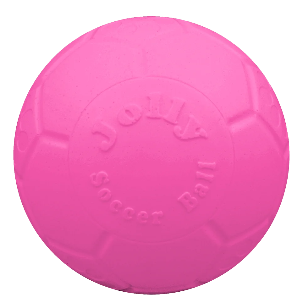 Minge de fotbal plutitoare pentru câini, roz, S, 15 cm – Jolly Pets Soccer Ball - imagine 2