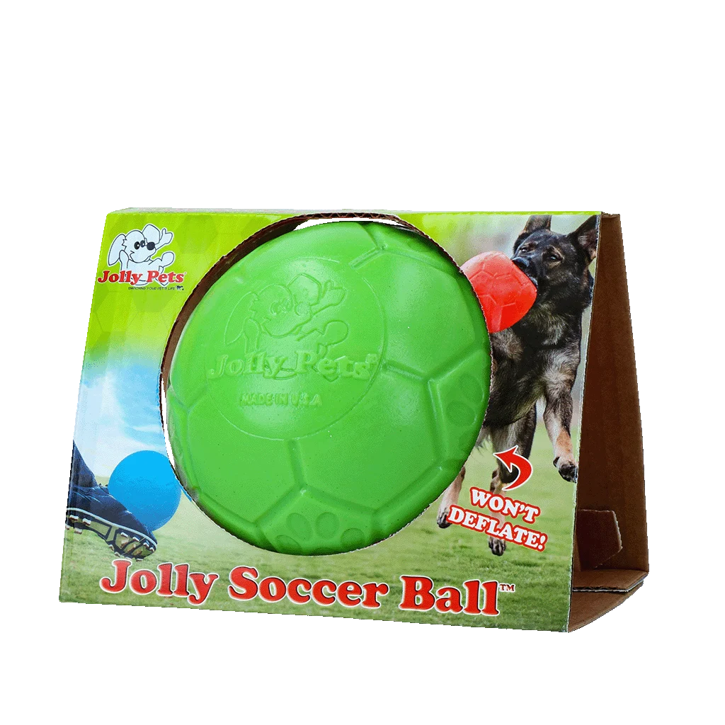 Minge pentru aport pentru câini, verde, 15 cm – Jolly Pets Jolly Soccer Ball - imagine 1