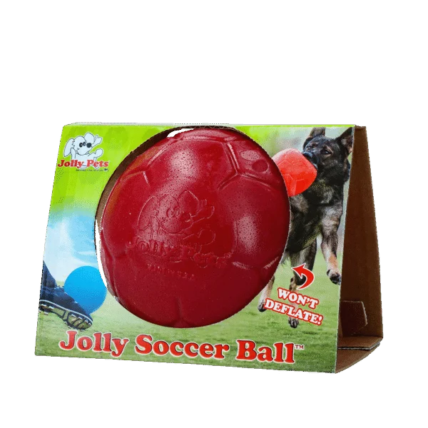 Minge pentru aport, roșie, 15 cm – Jolly Pets Jolly Soccer Ball