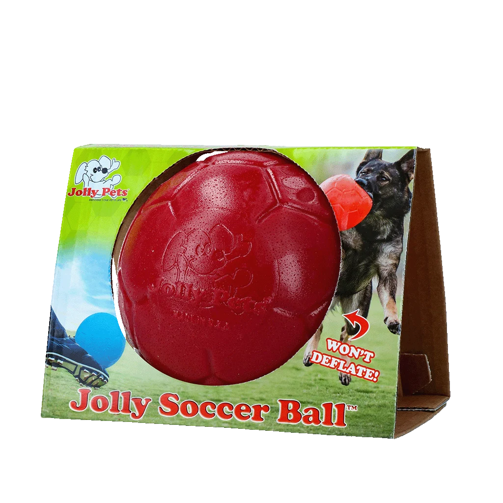 Minge pentru aport, roșie, 15 cm – Jolly Pets Jolly Soccer Ball - imagine 1