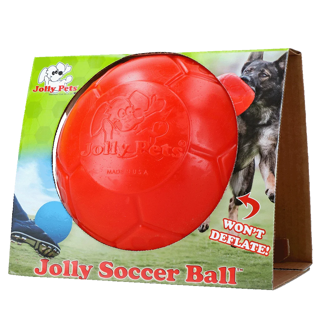 Minge pentru câini, pentru aport, portocalie, 20 cm – Jolly Pets Jolly Soccer Ball - imagine 1