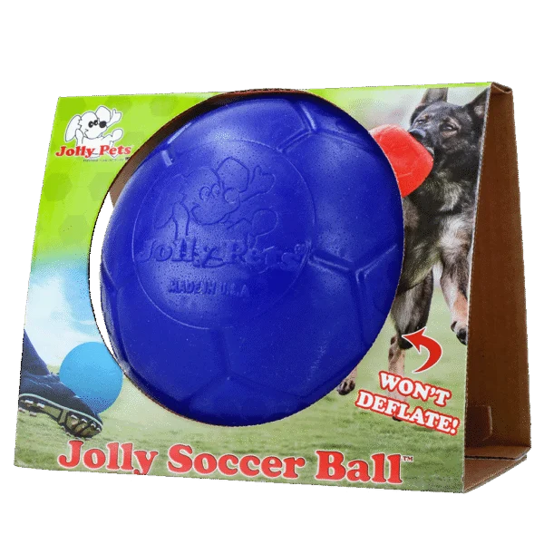 Minge plutitoare pentru câini, albastră, 20 cm – Jolly Pets Soccer Ball