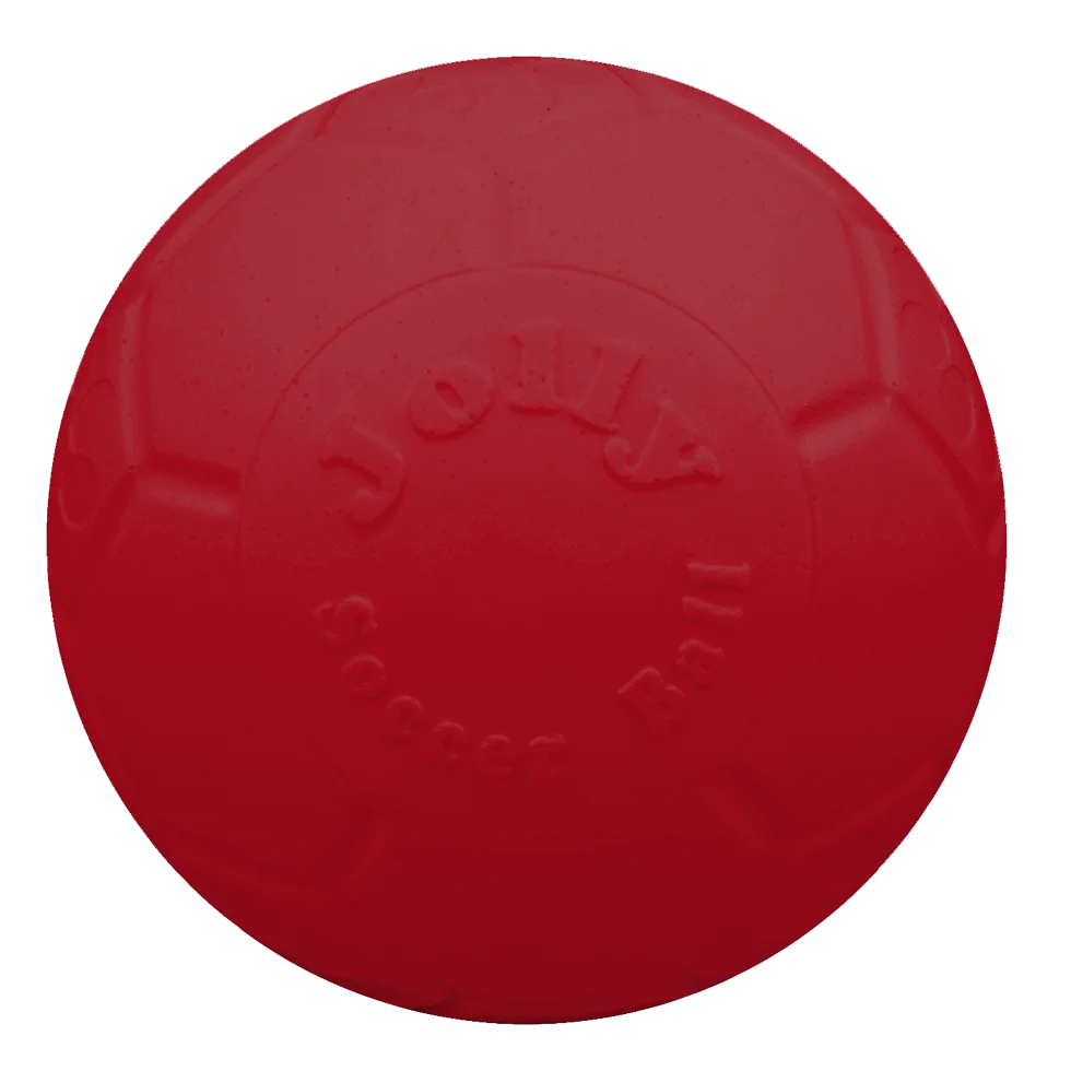 Minge pentru câini pentru aport, roșie, 20 cm – Jolly Pets Jolly Soccer Ball - imagine 2