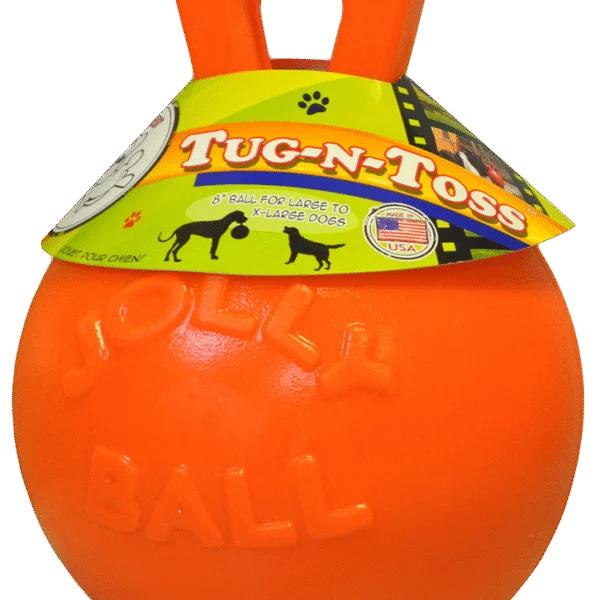 Minge plutitoare pentru câini portocalie L (20 cm) – Jolly Pets Tug-n-Toss