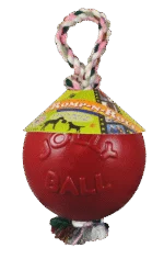 Minge plutitoare pentru câini cu frânghie, roșie, S (10 cm) – Jolly Pets Romp-n-Roll