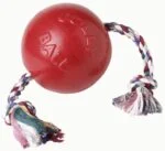 Minge plutitoare pentru câini cu frânghie, roșie, S (10 cm) – Jolly Pets Romp-n-Roll - imagine 4