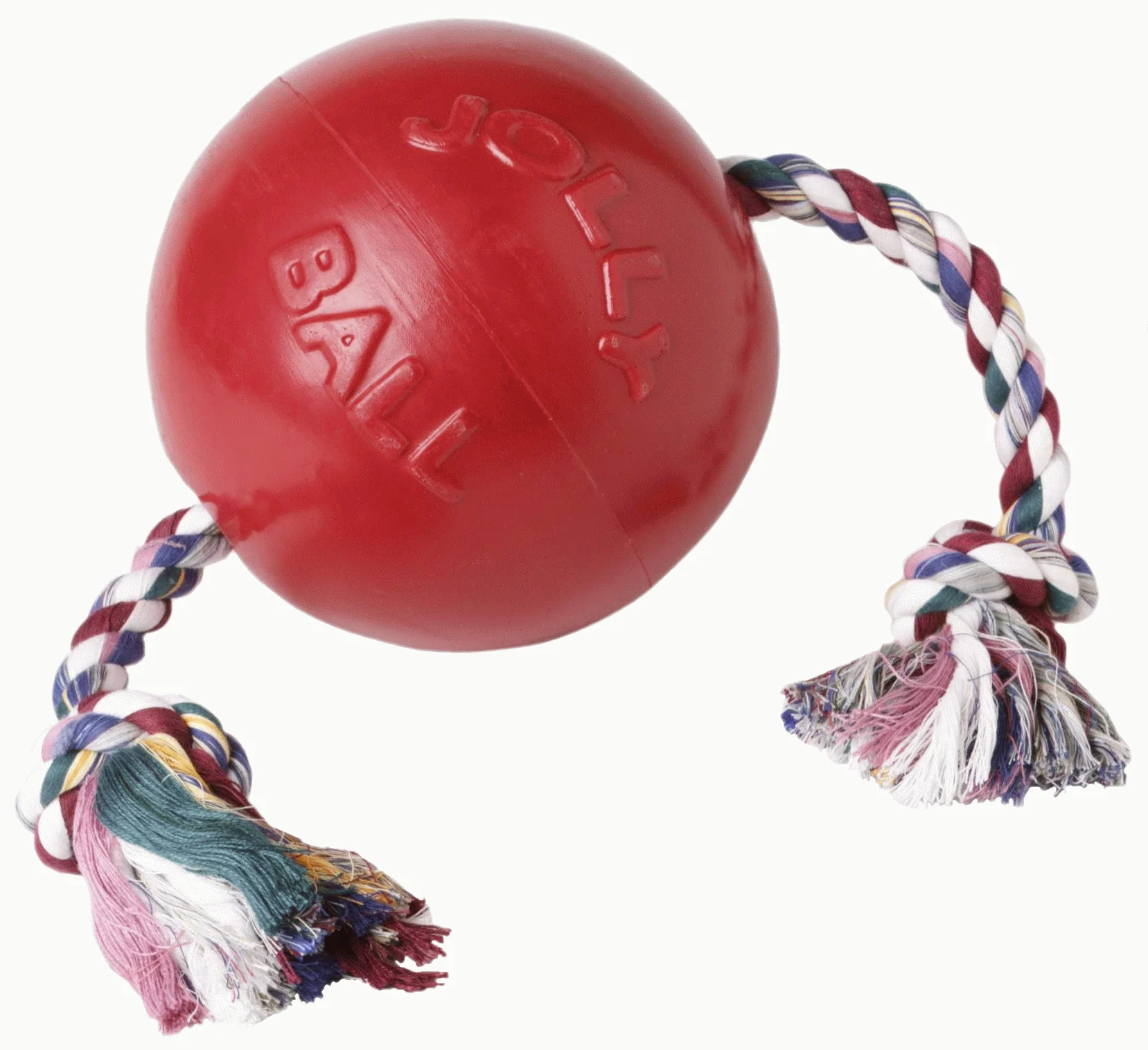 Minge plutitoare pentru câini cu frânghie, roșie, S (10 cm) – Jolly Pets Romp-n-Roll - imagine 4