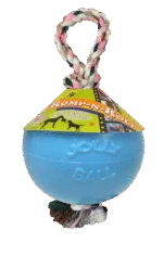 Minge pentru câini cu frânghie, plutitoare, afine M (15 cm) – Jolly Pets Romp-n-Roll