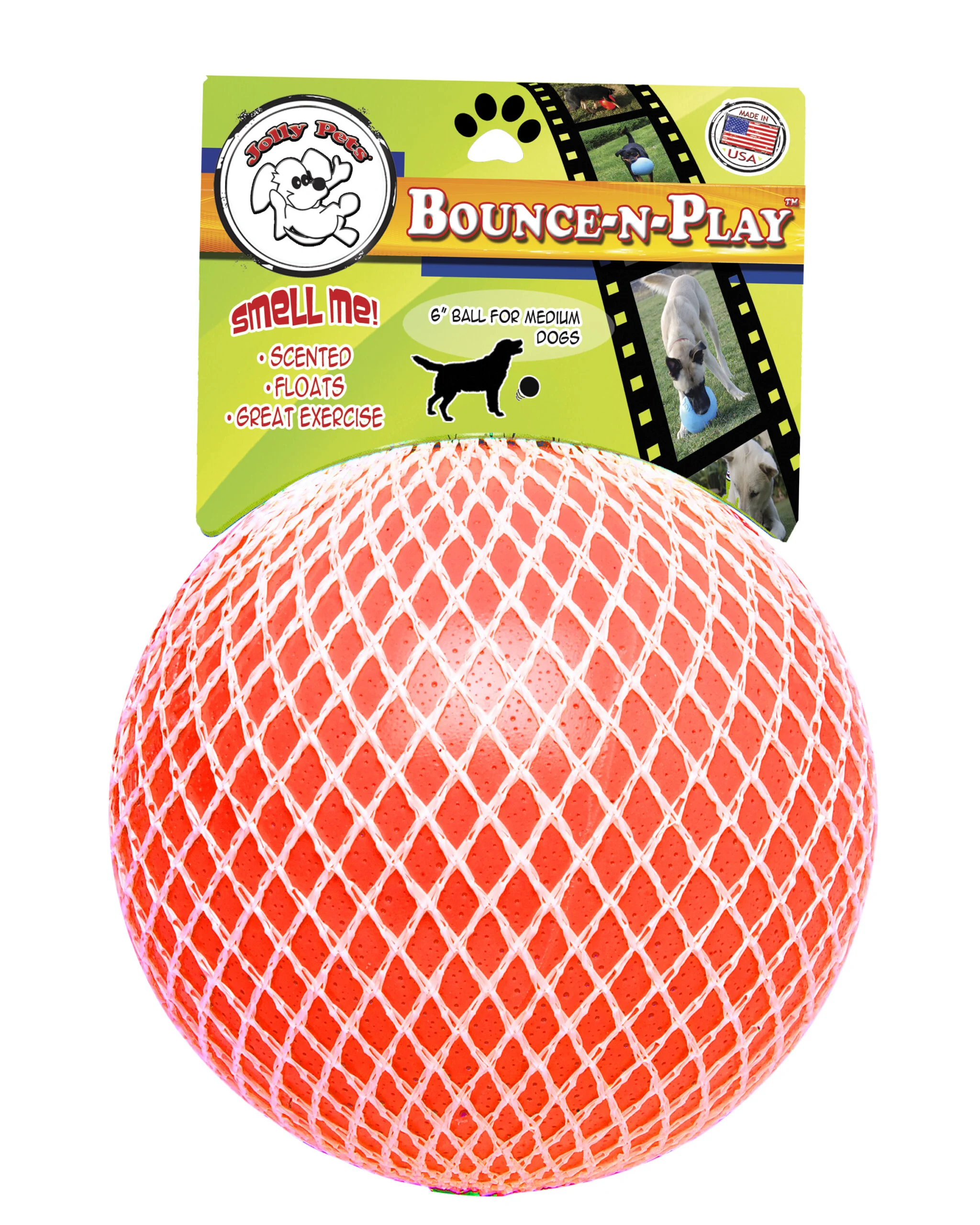 Minge săltăreață pentru câini, plutitoare, Vanilie L, 20 cm – Jolly Pets Bounce-n Play - imagine 2