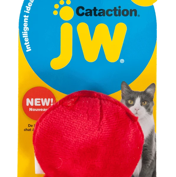 Jucărie din pluș pentru pisici, cu iarba mâței și clopoțel, 7 x 8 cm – JW Cataction Bad & Good Cuz