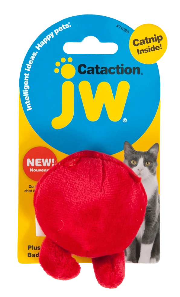 Jucărie din pluș pentru pisici, cu iarba mâței și clopoțel, 7 x 8 cm – JW Cataction Bad & Good Cuz - imagine 1
