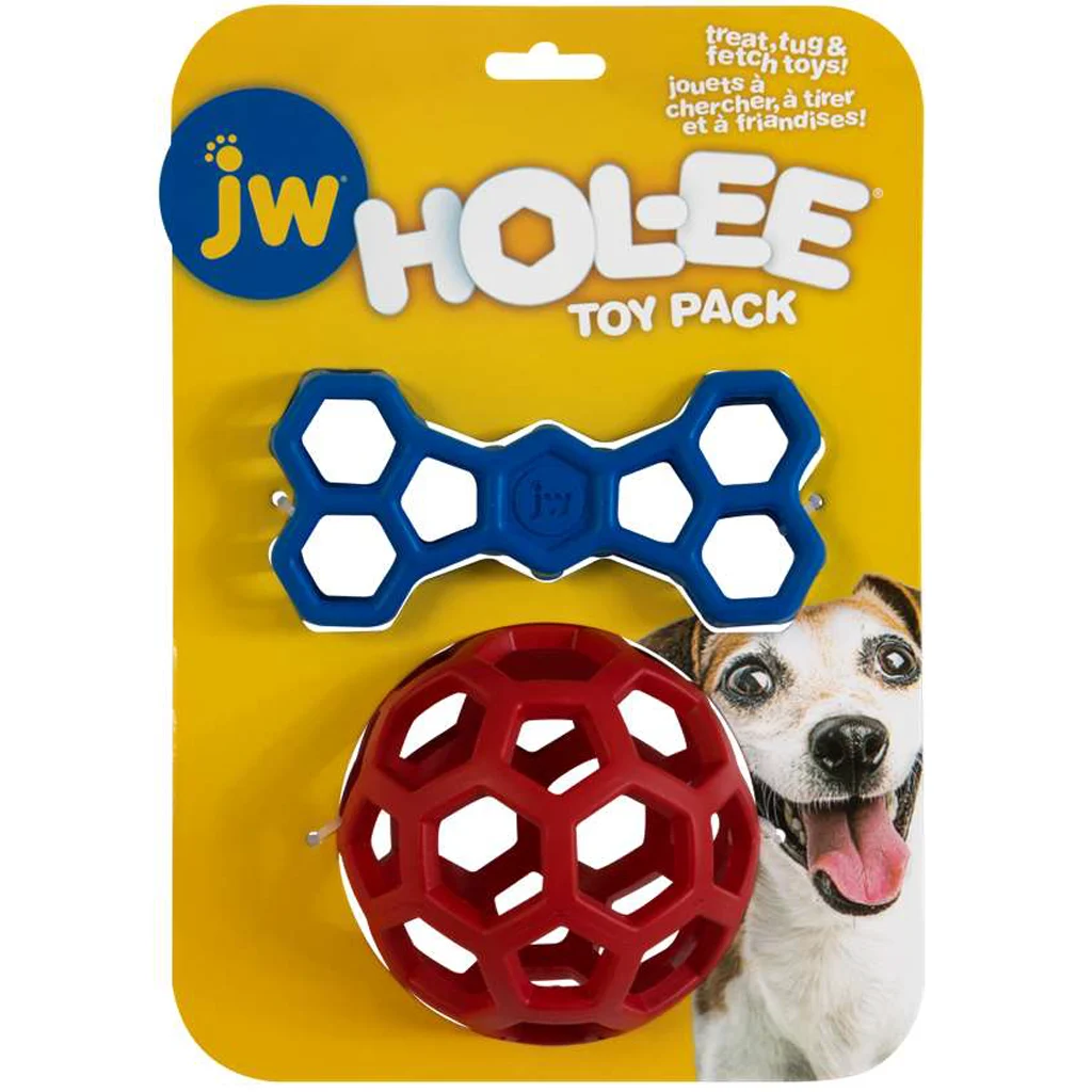 Set de jucării pentru aport, cu Roller de 11,5 cm și Bone de 14 cm – JW Hol-ee Duo - imagine 1