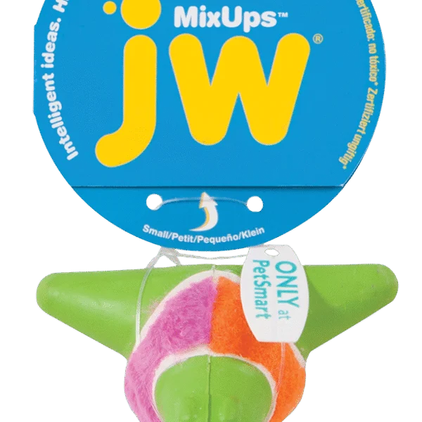 Minge pentru câini din pluș și cauciuc, 7,5 cm – JW Mixups Arrow Ball S