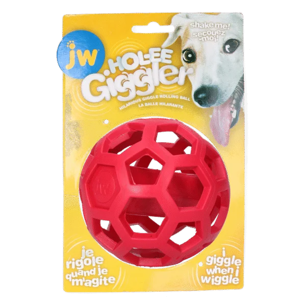 Minge pentru câini din cauciuc natural, cu sunet, Ø 11,5 cm – JW Hol-ee Giggler