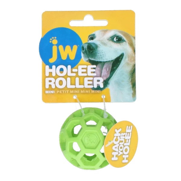 Minge pentru câini din cauciuc natural, pentru recompense, 5 cm, verde – JW Hol-ee Roller