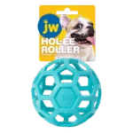 Minge pentru câini din cauciuc natural, pentru recompense, 11,5 cm, Albastru deschis – JW Hol-ee Roller