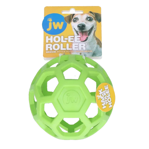 Minge pentru câini din cauciuc natural, pentru recompense, 11,5 cm, Verde – JW Hol-ee Roller
