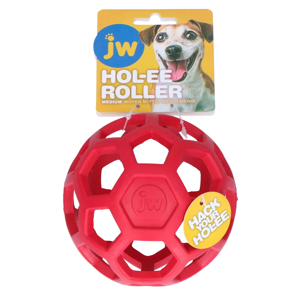 Minge din cauciuc natural pentru recompense, 11,5 cm, roșie – JW Hol-ee Roller - imagine 1