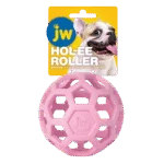 Minge pentru câini din cauciuc natural, pentru recompense, 11,5 cm, roz – JW Hol-ee Roller