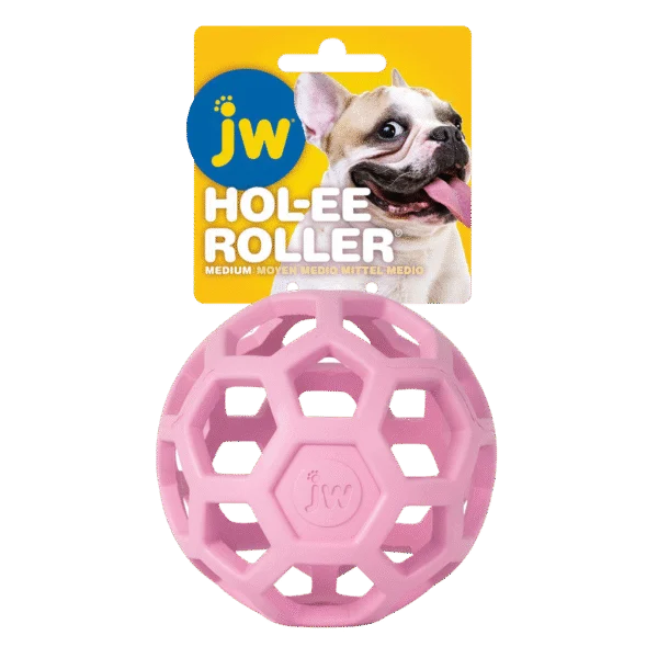 Minge pentru câini din cauciuc natural, pentru recompense, 11,5 cm, roz – JW Hol-ee Roller