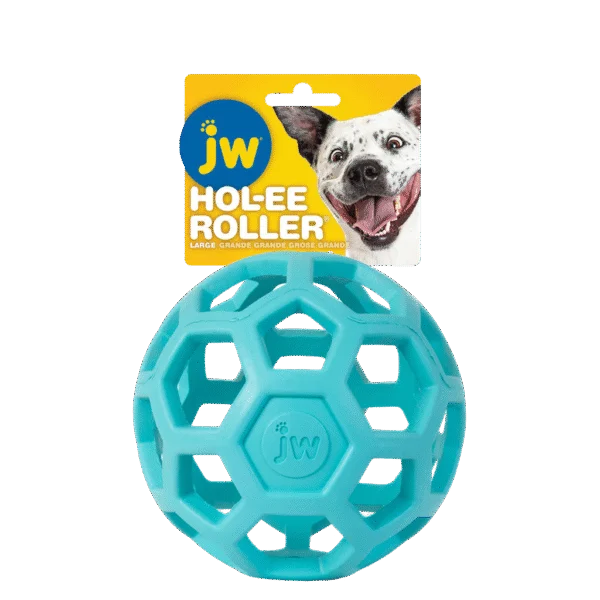 Minge pentru câini din cauciuc natural, pentru recompense, 15 cm, Albastru deschis – JW Hol-ee Roller