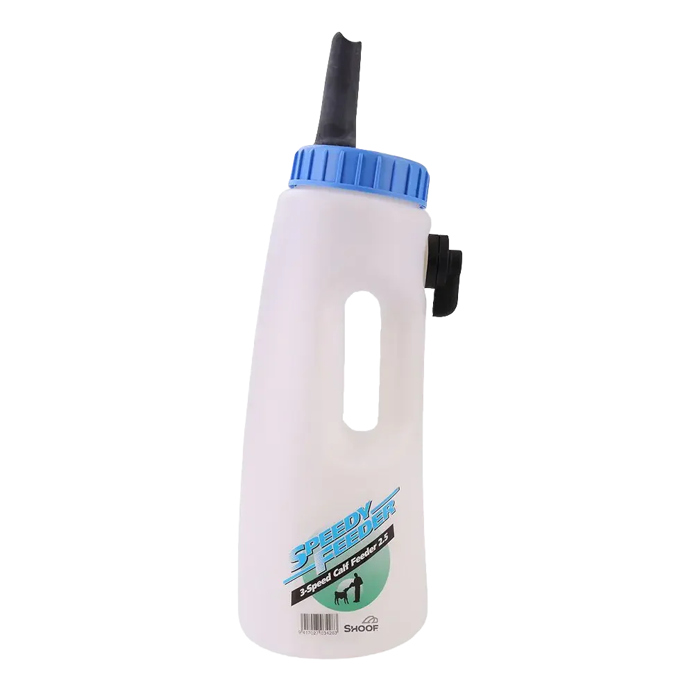 Biberon pentru viței cu 3 viteze de hrănire și tetină Big Softy, 2,5 l – Shoof Speedy Feeder Calf Feeder - imagine 1