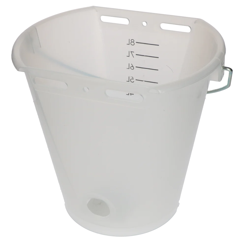 Găleată transparentă albă pentru viței, cu gradație, 8 l - imagine 4