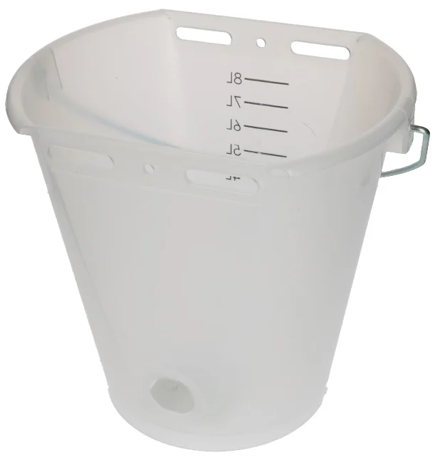 Găleată transparentă albă pentru viței, cu gradație, 8 l - imagine 1