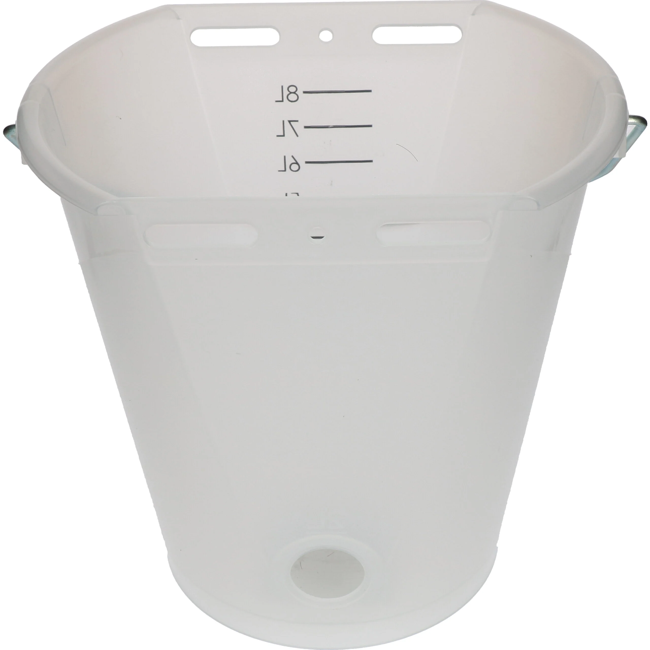Găleată transparentă albă pentru viței, cu gradație, 8 l - imagine 6