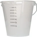 Găleată transparentă albă pentru viței, cu gradație, 8 l - imagine 5
