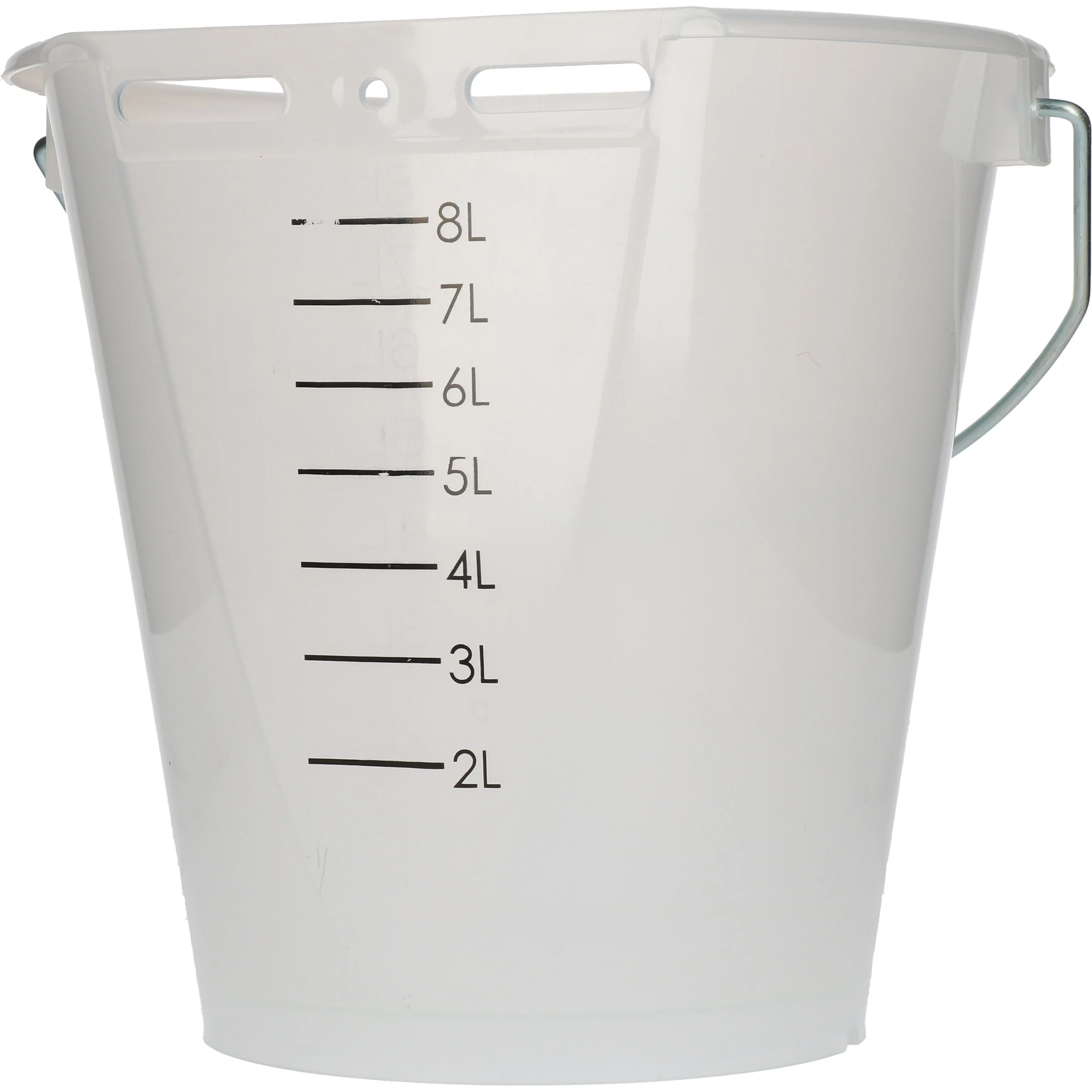 Găleată transparentă albă pentru viței, cu gradație, 8 l - imagine 5