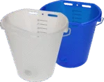 Găleată transparentă albă pentru viței, cu gradație, 8 l - imagine 2