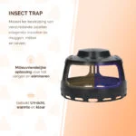 Capcană de insecte cu lumină caldă și albastră, 5 plăci adezive – Knock Pest - imagine 5