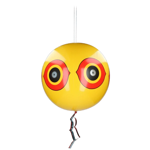 Balon de speriat păsările, cu șnur de agățare, galben, Ø 40 cm – Knock Pest
