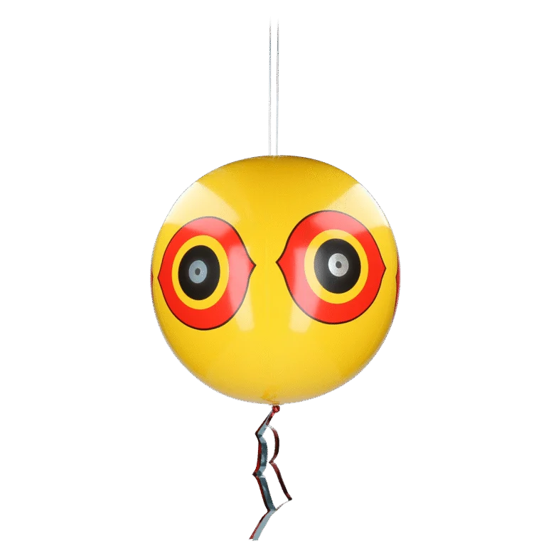 Balon de speriat păsările, cu șnur de agățare, galben, Ø 40 cm – Knock Pest