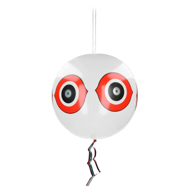 Baloan de speriat păsările, cu șnur de agățare, alb, Ø 40 cm – Knock Pest