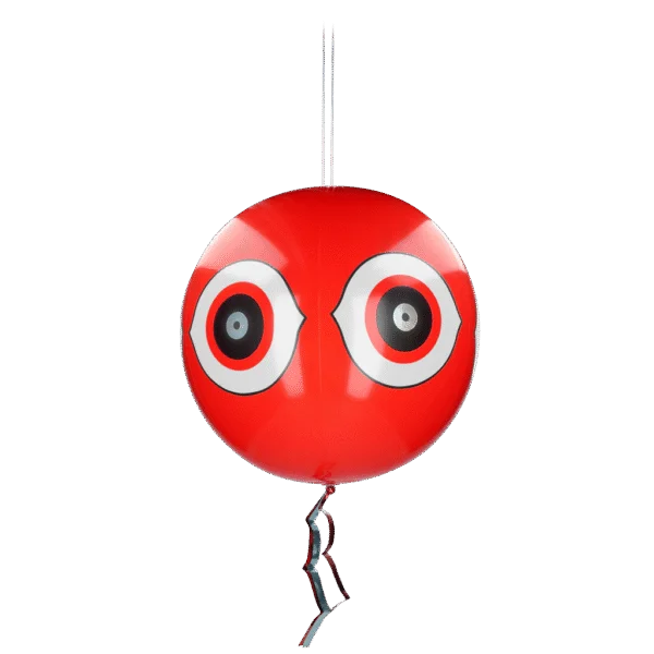 Balon pentru alungarea păsărilor cu șnur de agățare, roșu, Ø 40 cm – Knock Pest
